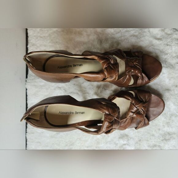 Alexandre Birman knotted leather sandal pumps 9 - Picture 5 of 16